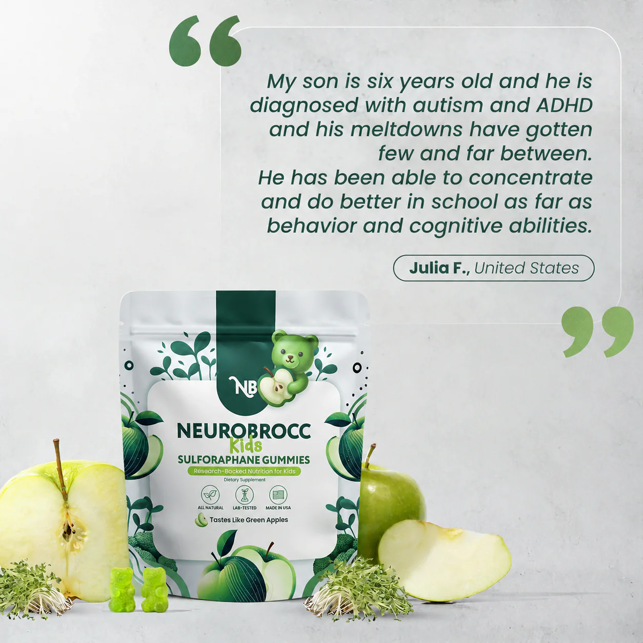 NeuroBrocc Sulforaphane Supplement Gummies